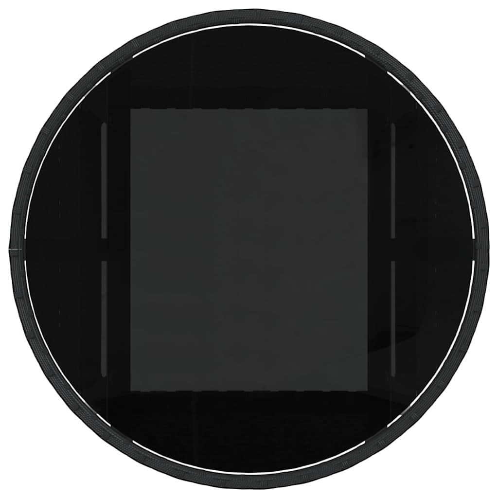 Tuin eettafelset 3 pcs Zwart poly rattan is nu te koop bij PeponiXL, paradijselijk wonen!