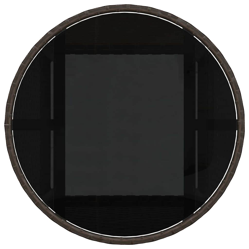 Tuin eettafelset 3 pcs Bruin poly rattan is nu te koop bij PeponiXL, paradijselijk wonen!