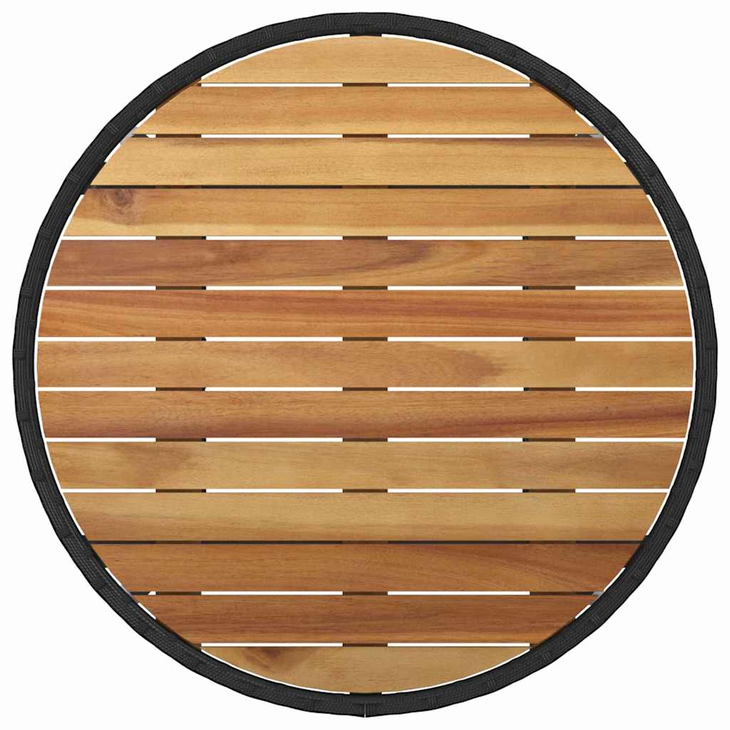 Tuin eettafelset 5 pcs Zwart poly rattan is nu te koop bij PeponiXL, paradijselijk wonen!