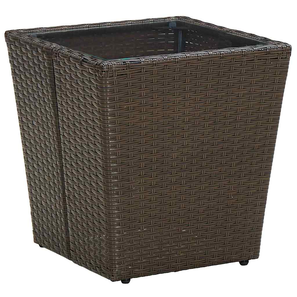 Tuin Bistro Set 3 pcs Bruin poly rattan is nu te koop bij PeponiXL, paradijselijk wonen!