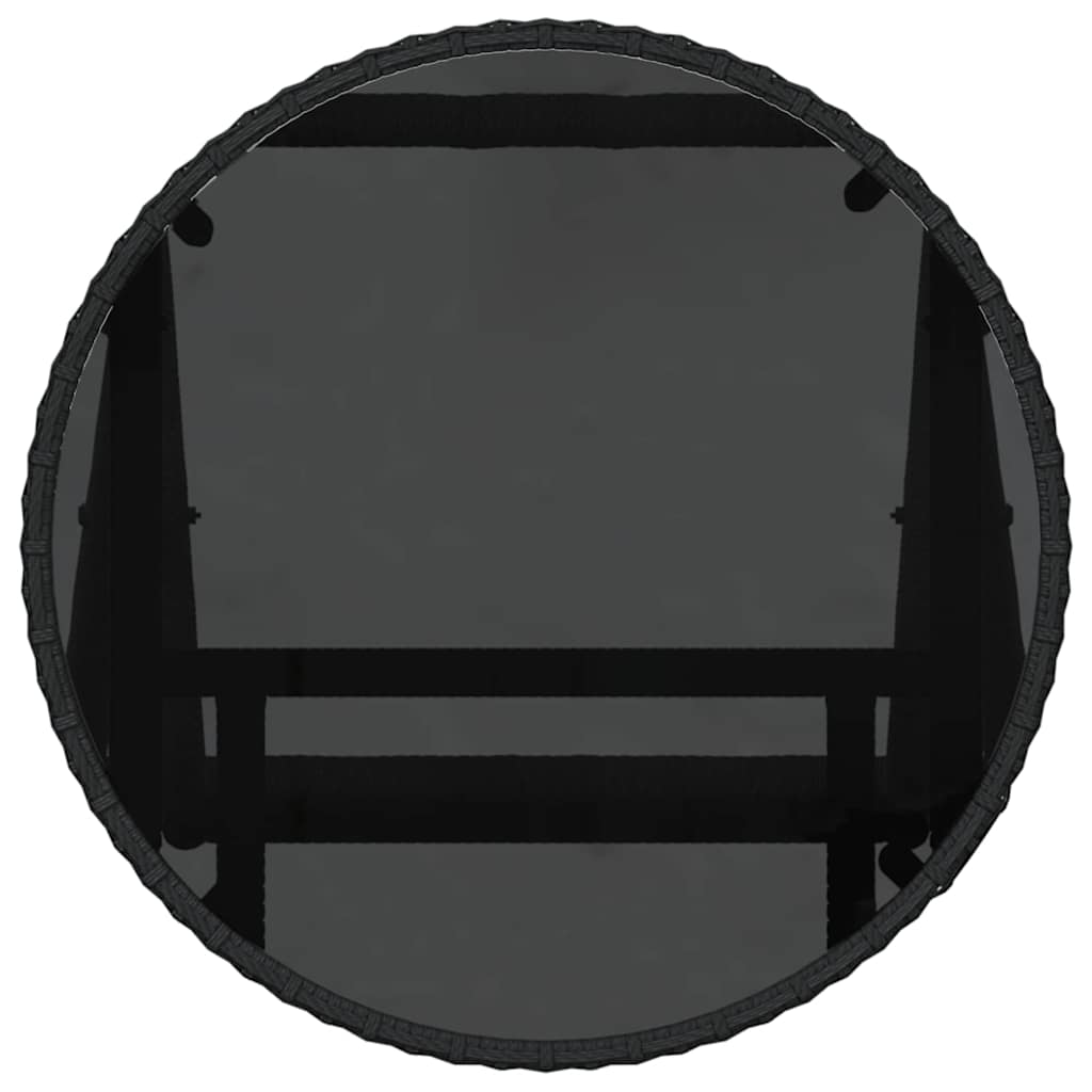 Tuin Bistro Set 3 pcs Zwart poly rattan is nu te koop bij PeponiXL, paradijselijk wonen!