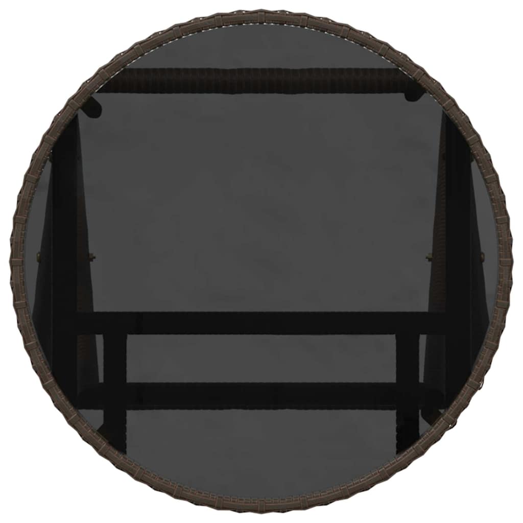 Tuin Bistro Set 3 pcs Bruin poly rattan is nu te koop bij PeponiXL, paradijselijk wonen!