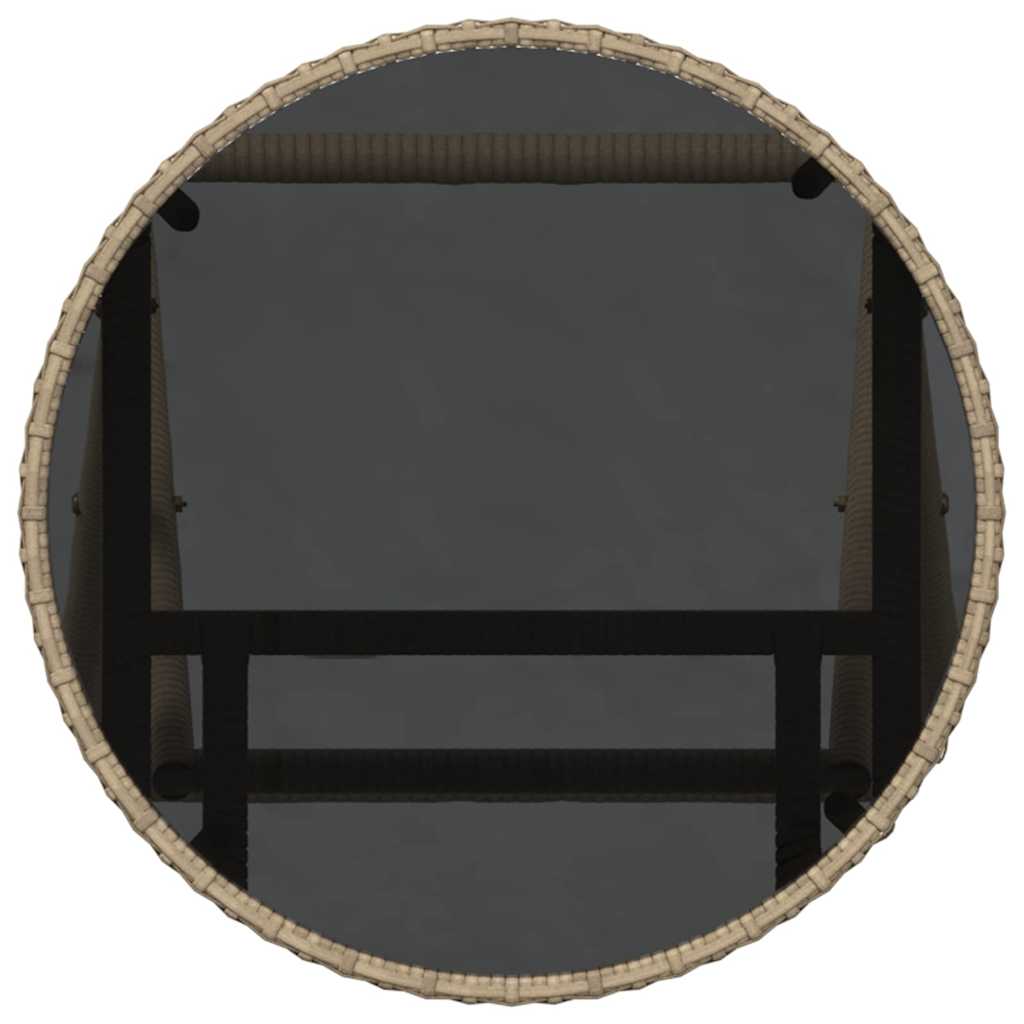 Tuin Bistro Set 3 pcs Beige poly rattan is nu te koop bij PeponiXL, paradijselijk wonen!