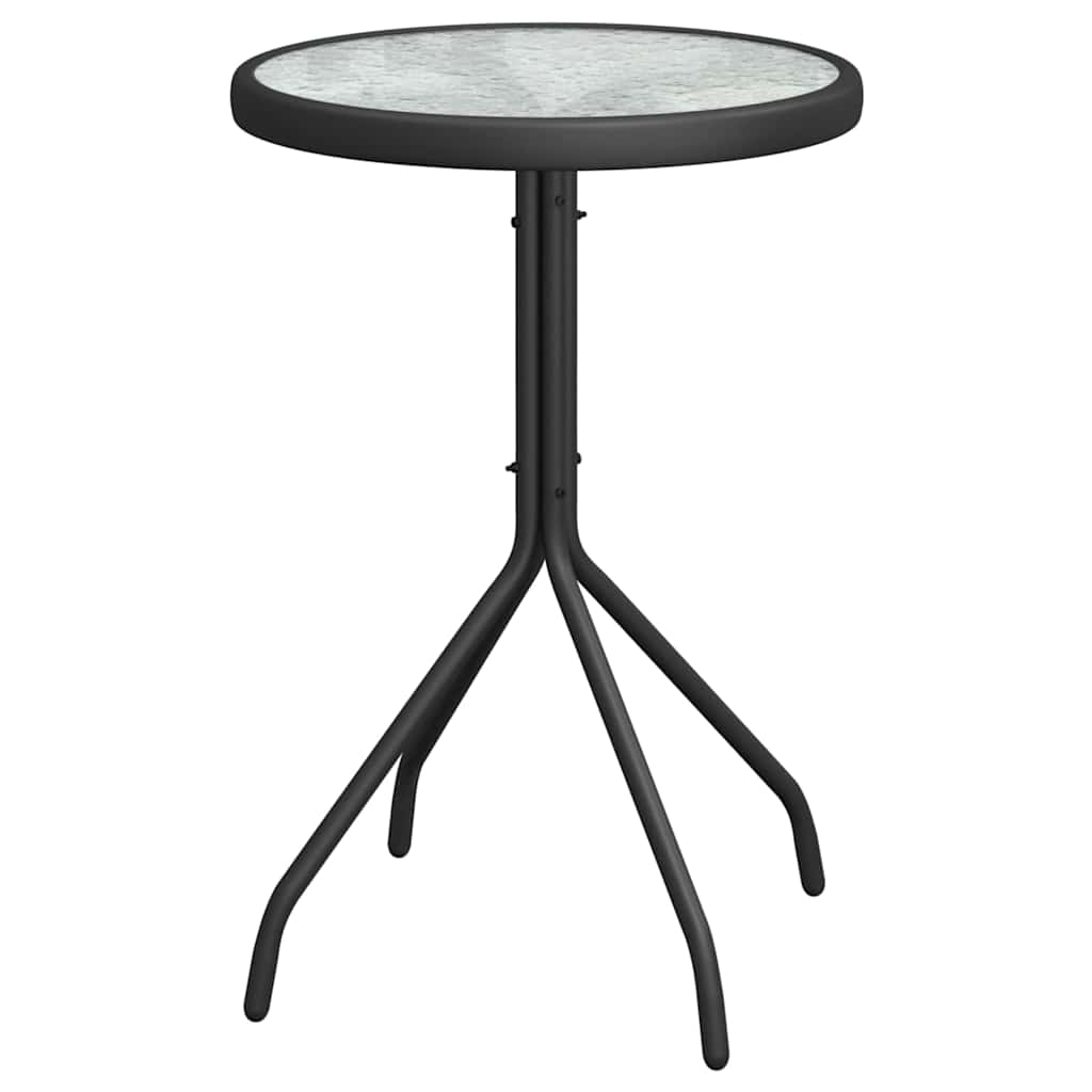 Tuin Bistro Set 3 pcs Zwart Staal is nu te koop bij PeponiXL, paradijselijk wonen!