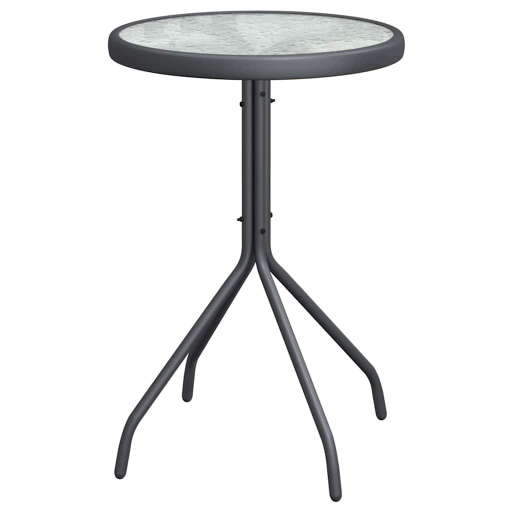 Tuin Bistro Set 3 pcs Grijs Staal is nu te koop bij PeponiXL, paradijselijk wonen!