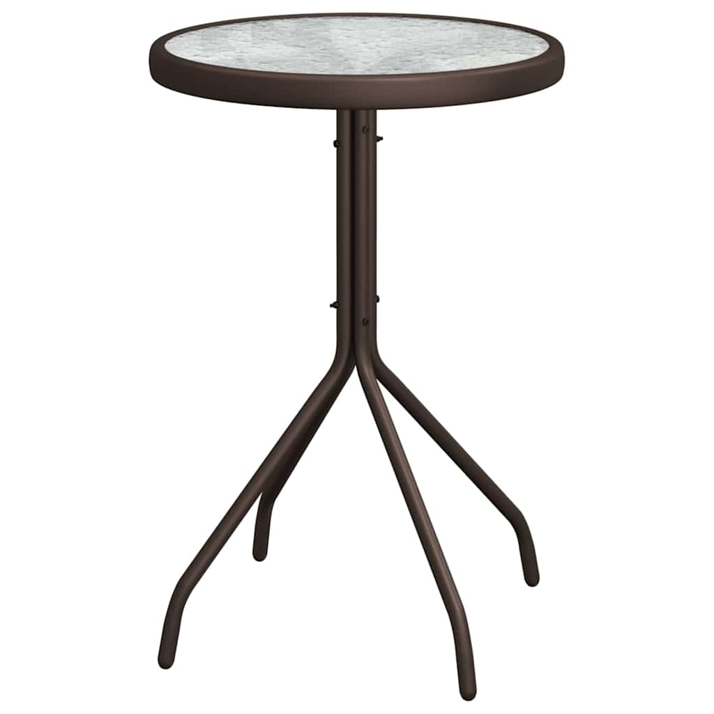 Tuin Bistro Set 3 pcs Bruin Staal is nu te koop bij PeponiXL, paradijselijk wonen!