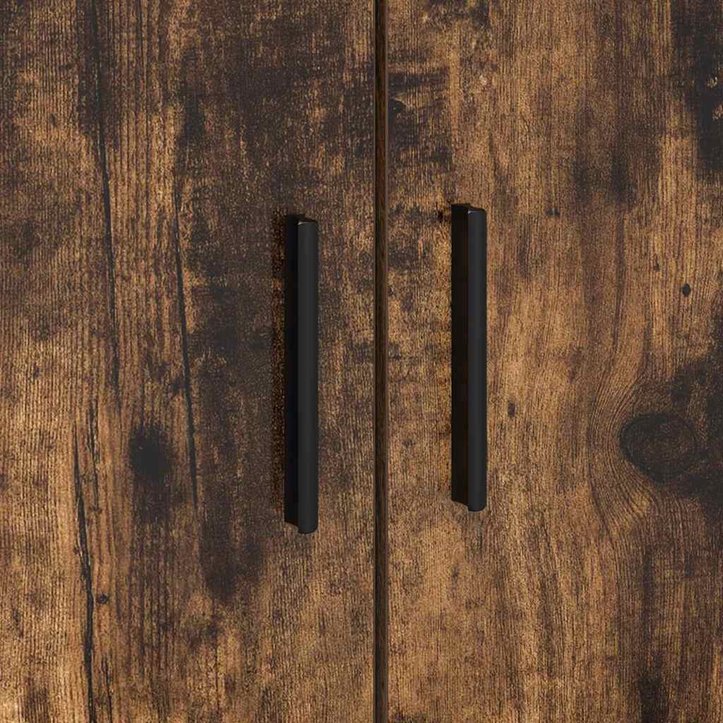 Bedframe met lade Gerookt eiken 100 x 200 cm Bewerkt hout is nu te koop bij PeponiXL, paradijselijk wonen!