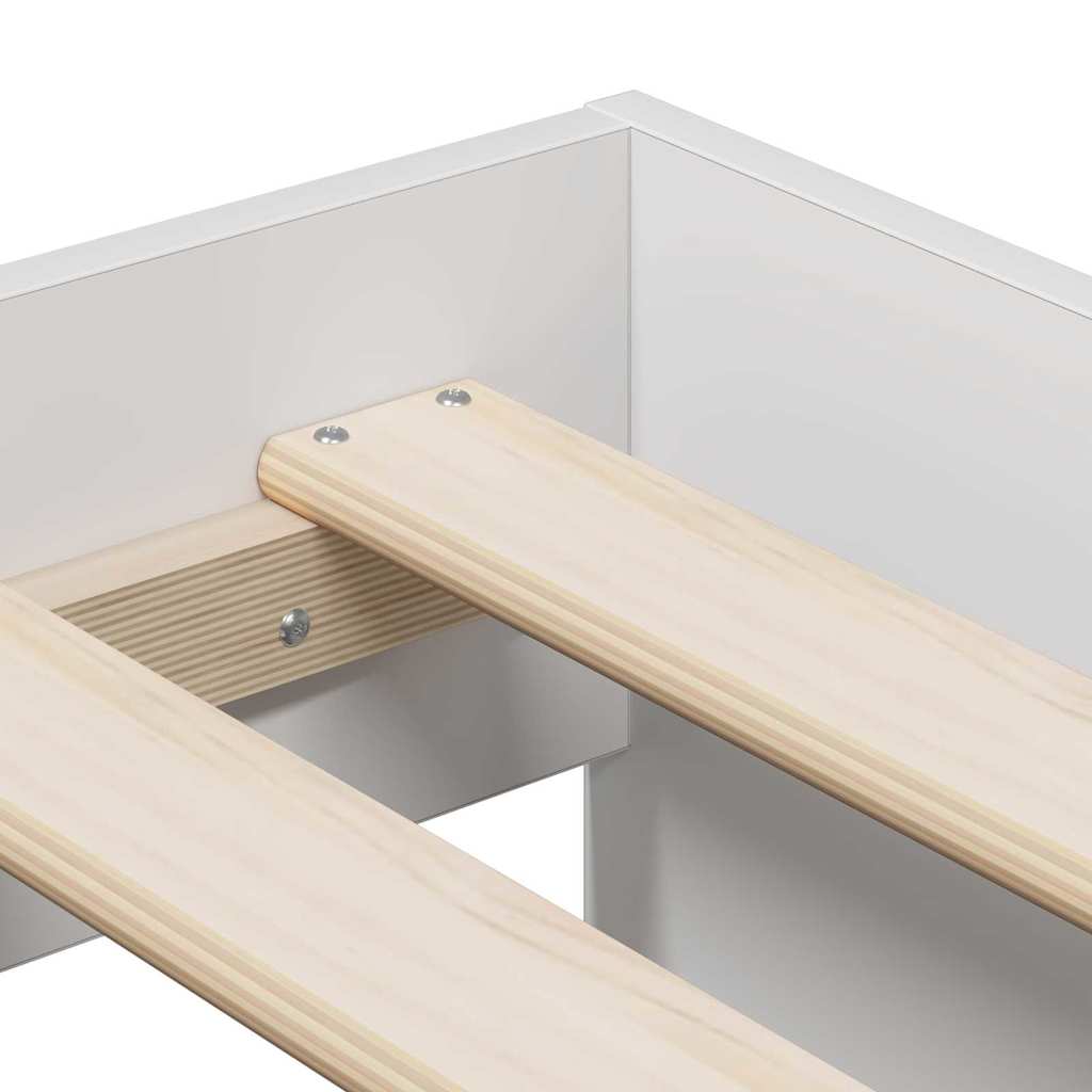 Bedframe met lade met opslag Wit 70 x 190 cm Bewerkt hout is nu te koop bij PeponiXL, paradijselijk wonen!