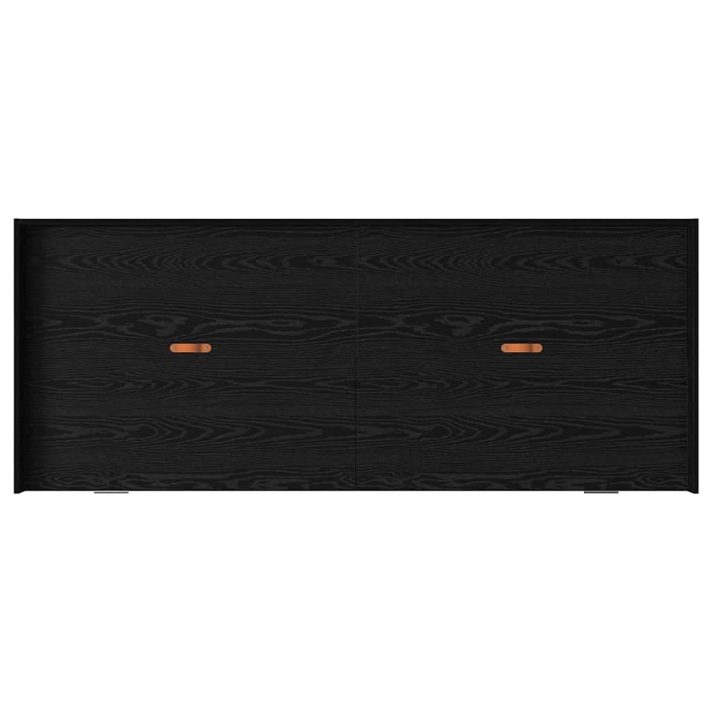 Bedframe met hoofdeinde Zwart Eiken 98.5 x 200 cm Bewerkt hout is nu te koop bij PeponiXL, paradijselijk wonen!