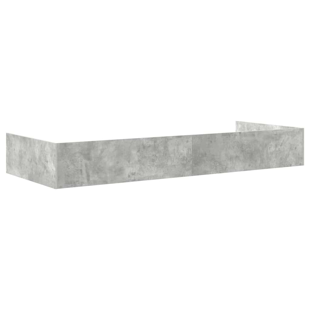 Bedframe met hoofdeinde Beton Grijs 98.5 x 200 cm Bewerkt hout is nu te koop bij PeponiXL, paradijselijk wonen!