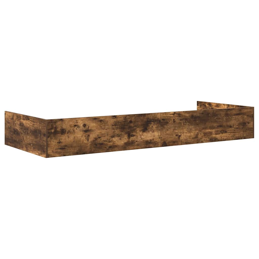 Bedframe met lade Gerookt eiken 98.5 x 200 cm Bewerkt hout is nu te koop bij PeponiXL, paradijselijk wonen!