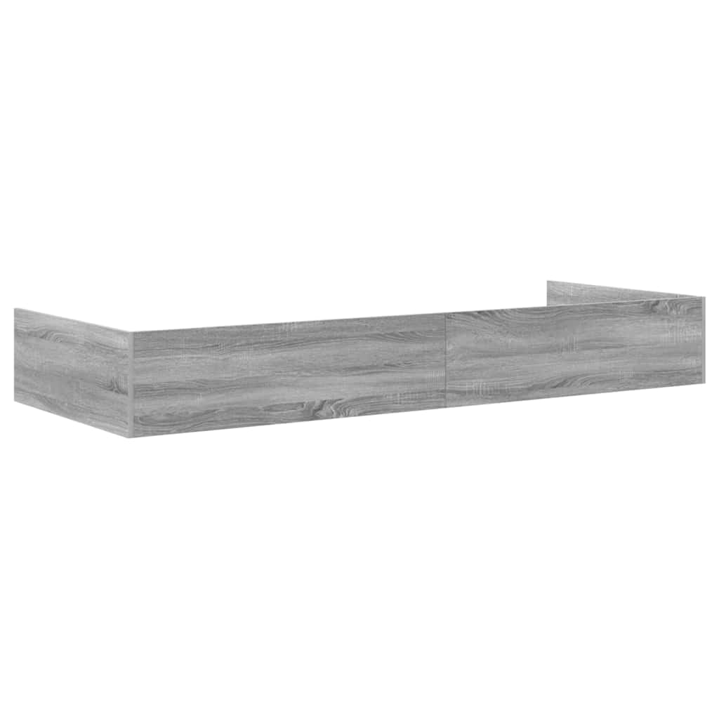 Bedframe met hoofdeinde Grijs Sonoma 98.5 x 200 cm Bewerkt hout is nu te koop bij PeponiXL, paradijselijk wonen!