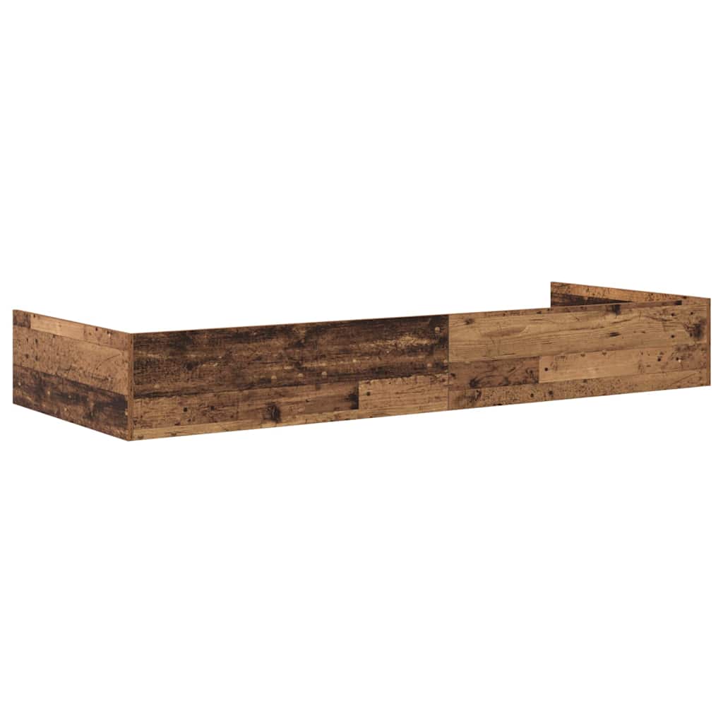 Bedframe met hoofdeinde Oud Hout 98.5 x 200 cm Bewerkt hout is nu te koop bij PeponiXL, paradijselijk wonen!