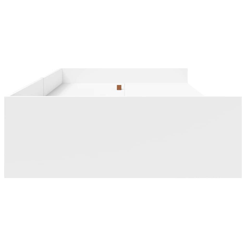 Bedframe met hoofdeinde met lade Wit 90 x 200 cm Bewerkt hout is nu te koop bij PeponiXL, paradijselijk wonen!