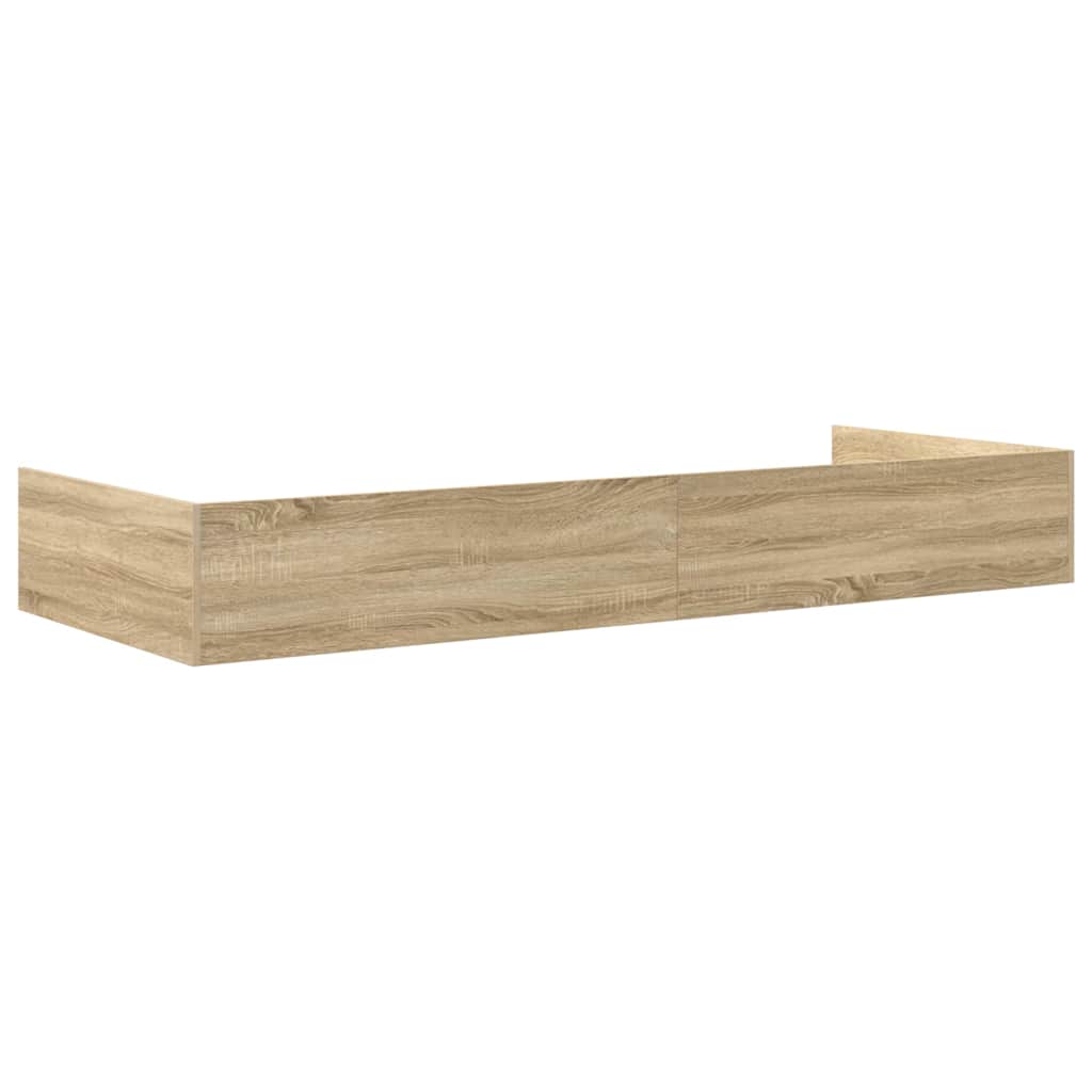 Bedframe met hoofdeinde Sonoma Eiken 80 x 200 cm Bewerkt hout is nu te koop bij PeponiXL, paradijselijk wonen!