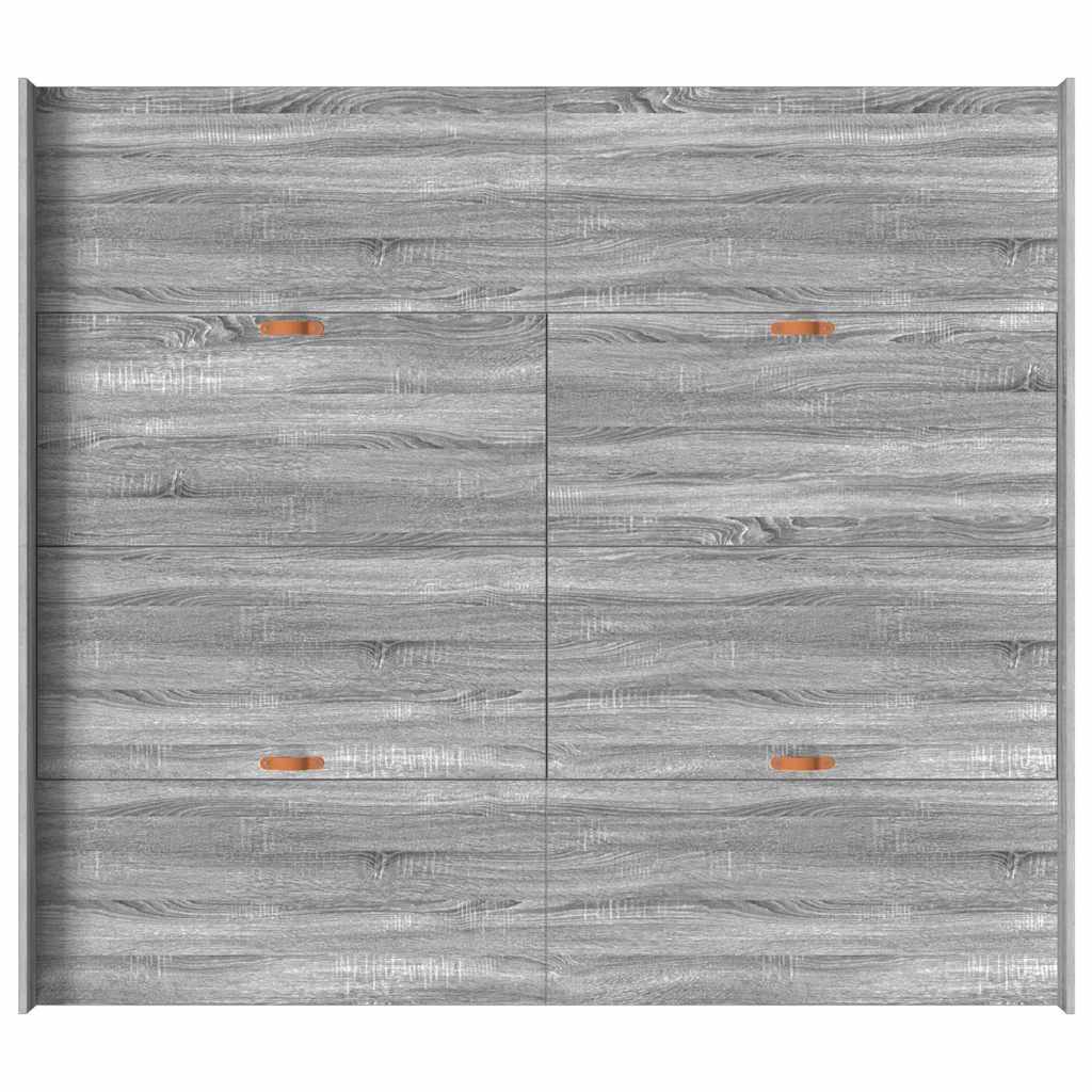 Opbergbedframe met lade Grijs Sonoma 200 x 200 cm Bewerkt hout is nu te koop bij PeponiXL, paradijselijk wonen!