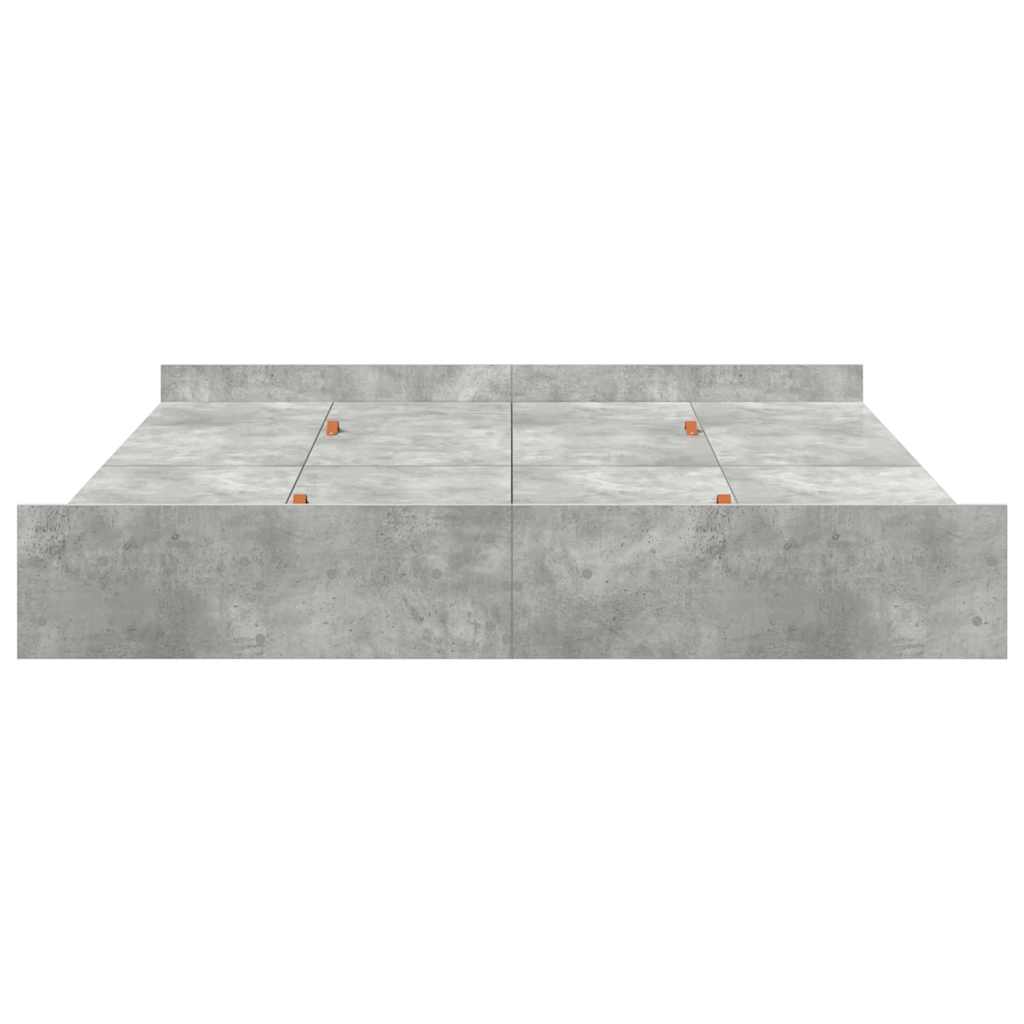 Opbergbedframe met lade Beton Grijs 180 x 200 cm Bewerkt hout is nu te koop bij PeponiXL, paradijselijk wonen!
