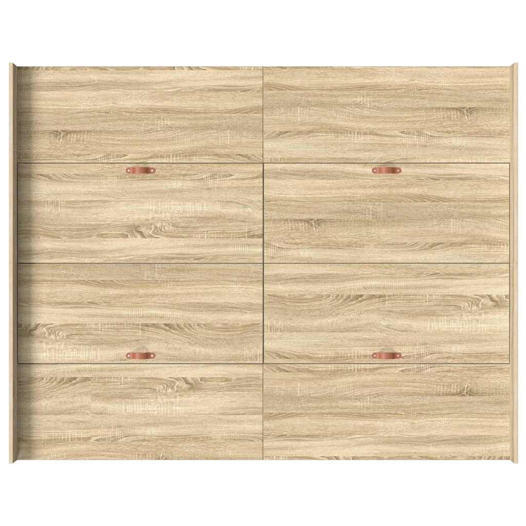 Opbergbedframe met lade Sonoma Eiken 160 x 200 cm Bewerkt hout is nu te koop bij PeponiXL, paradijselijk wonen!