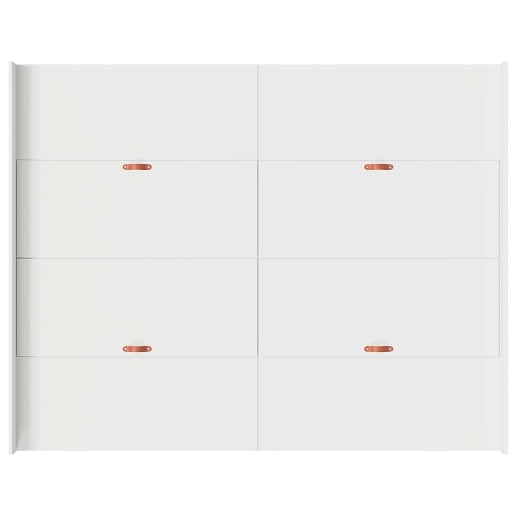 Opbergbedframe met hoofdeinde Wit 150 x 200 cm Bewerkt hout is nu te koop bij PeponiXL, paradijselijk wonen!