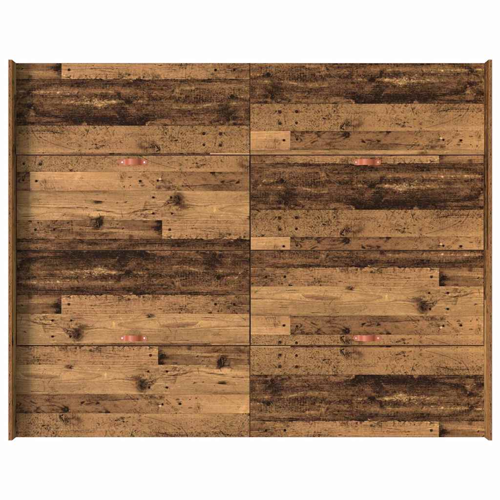 Opbergbedframe met lade Oud Hout 150 x 200 cm Bewerkt hout is nu te koop bij PeponiXL, paradijselijk wonen!