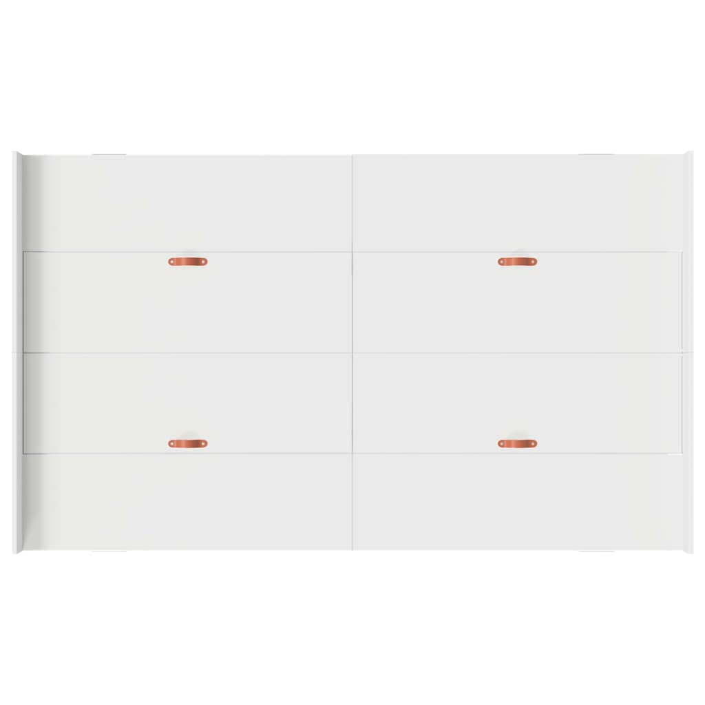 Opbergbedframe met hoofdeinde Wit 120 x 200 cm Bewerkt hout is nu te koop bij PeponiXL, paradijselijk wonen!