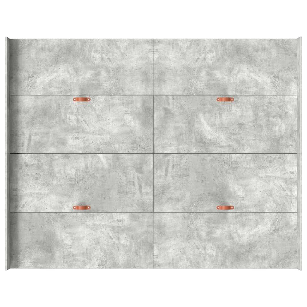 Opbergbedframe met lade Beton Grijs 135 x 190 cm Bewerkt hout is nu te koop bij PeponiXL, paradijselijk wonen!