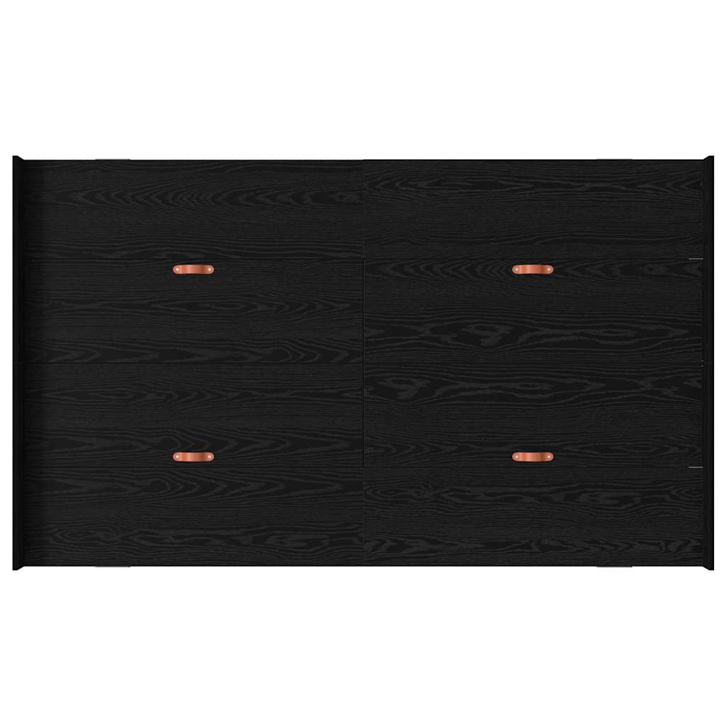 Opbergbedframe met lade Zwart Eiken 120 x 190 cm Bewerkt hout is nu te koop bij PeponiXL, paradijselijk wonen!