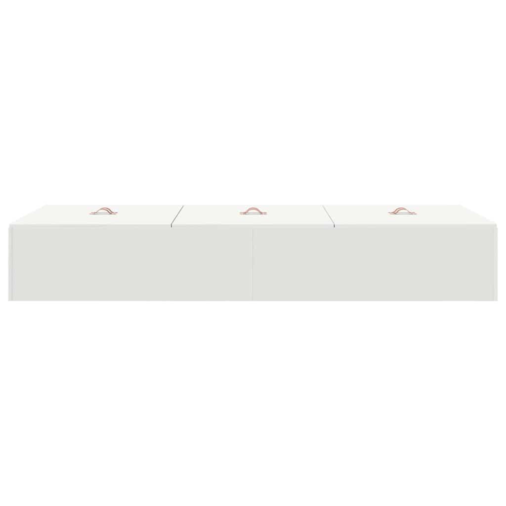 Opbergbedframe met opslag Wit 80 x 200 cm Bewerkt hout is nu te koop bij PeponiXL, paradijselijk wonen!