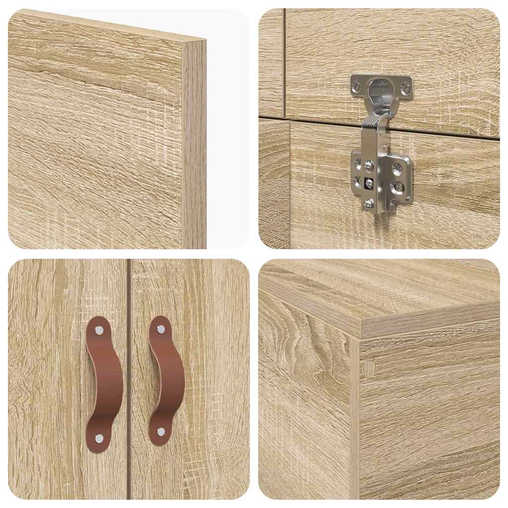 Opbergbedframe met opslag Sonoma Eiken 80 x 200 cm Bewerkt hout is nu te koop bij PeponiXL, paradijselijk wonen!