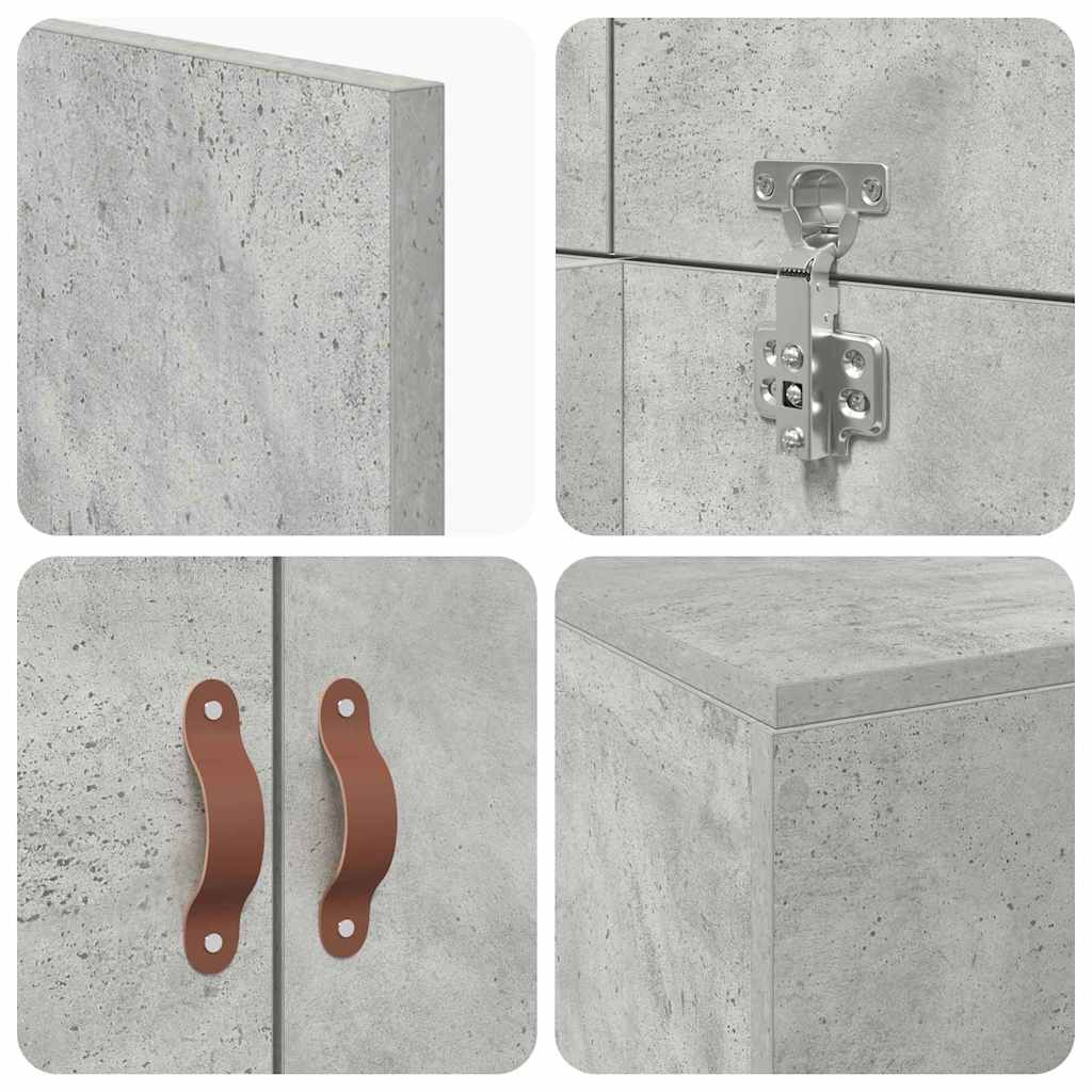 Opbergbedframe met opslag Beton Grijs 80 x 200 cm Bewerkt hout is nu te koop bij PeponiXL, paradijselijk wonen!