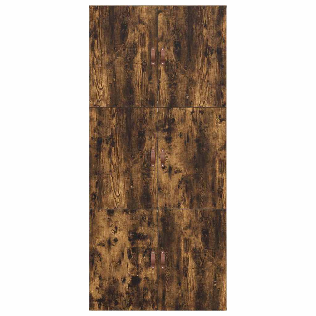 Opbergbedframe Gerookt eiken 80 x 200 cm Bewerkt hout is nu te koop bij PeponiXL, paradijselijk wonen!