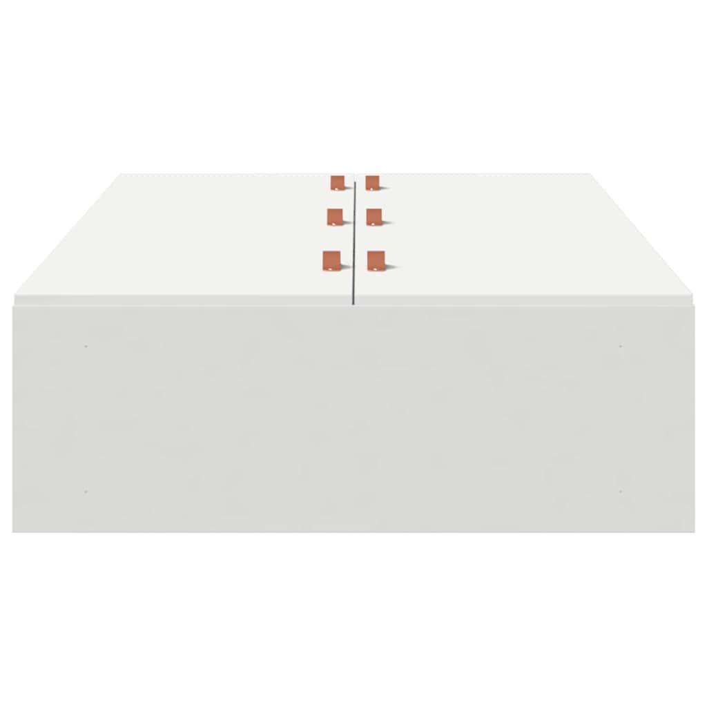 Opbergbedframe met opslag Wit 90 x 200 cm Bewerkt hout is nu te koop bij PeponiXL, paradijselijk wonen!