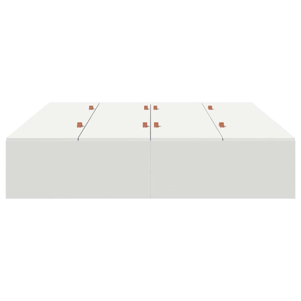 Opbergbedframe met opslag Wit 150 x 200 cm Bewerkt hout is nu te koop bij PeponiXL, paradijselijk wonen!