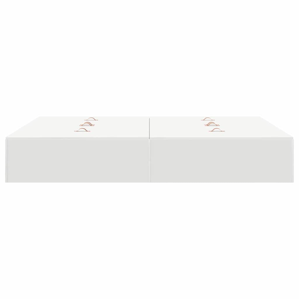 Opbergbedframe met opslag Wit 150 x 200 cm Bewerkt hout is nu te koop bij PeponiXL, paradijselijk wonen!