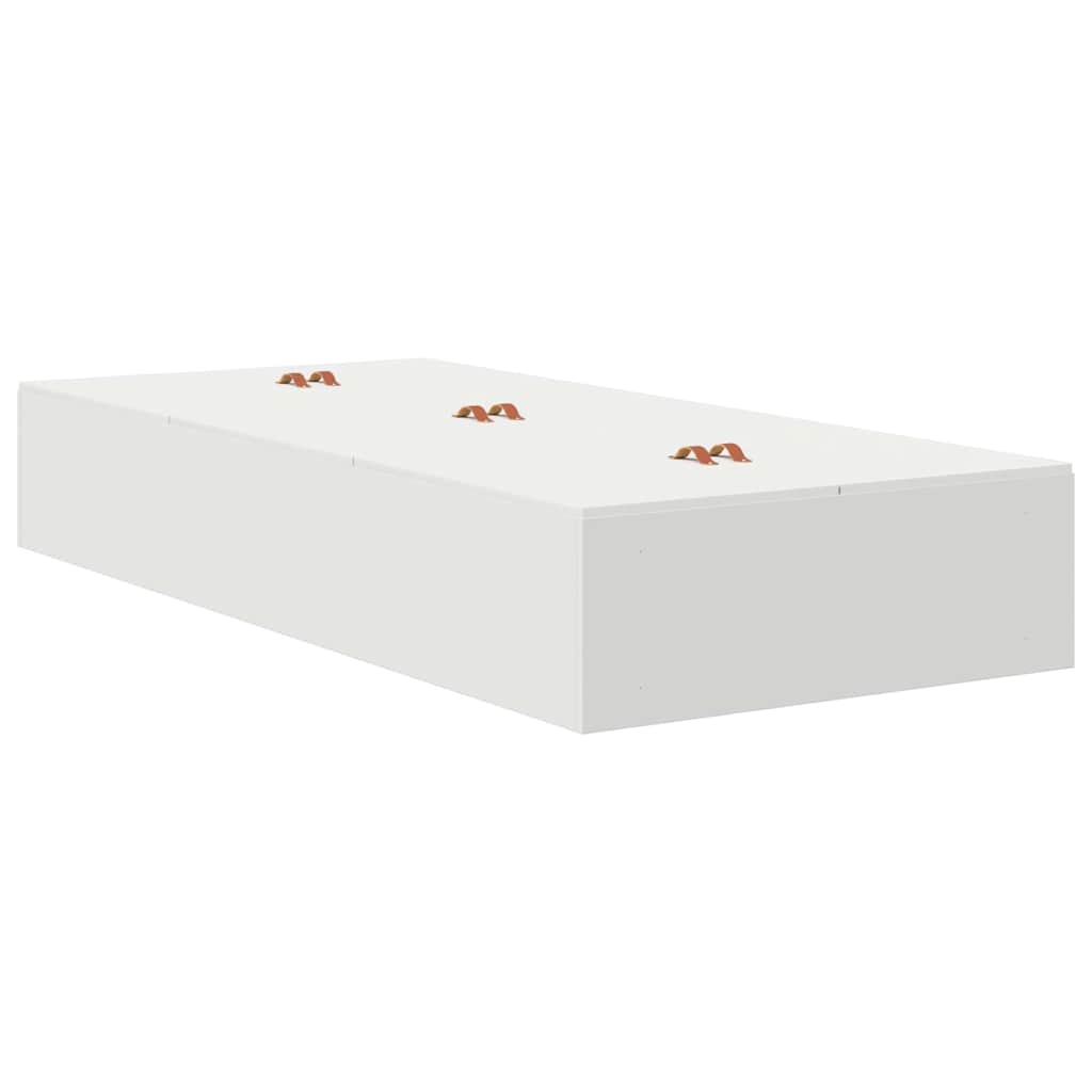 Opbergbedframe met opslag Wit 90 x 190 cm Bewerkt hout is nu te koop bij PeponiXL, paradijselijk wonen!