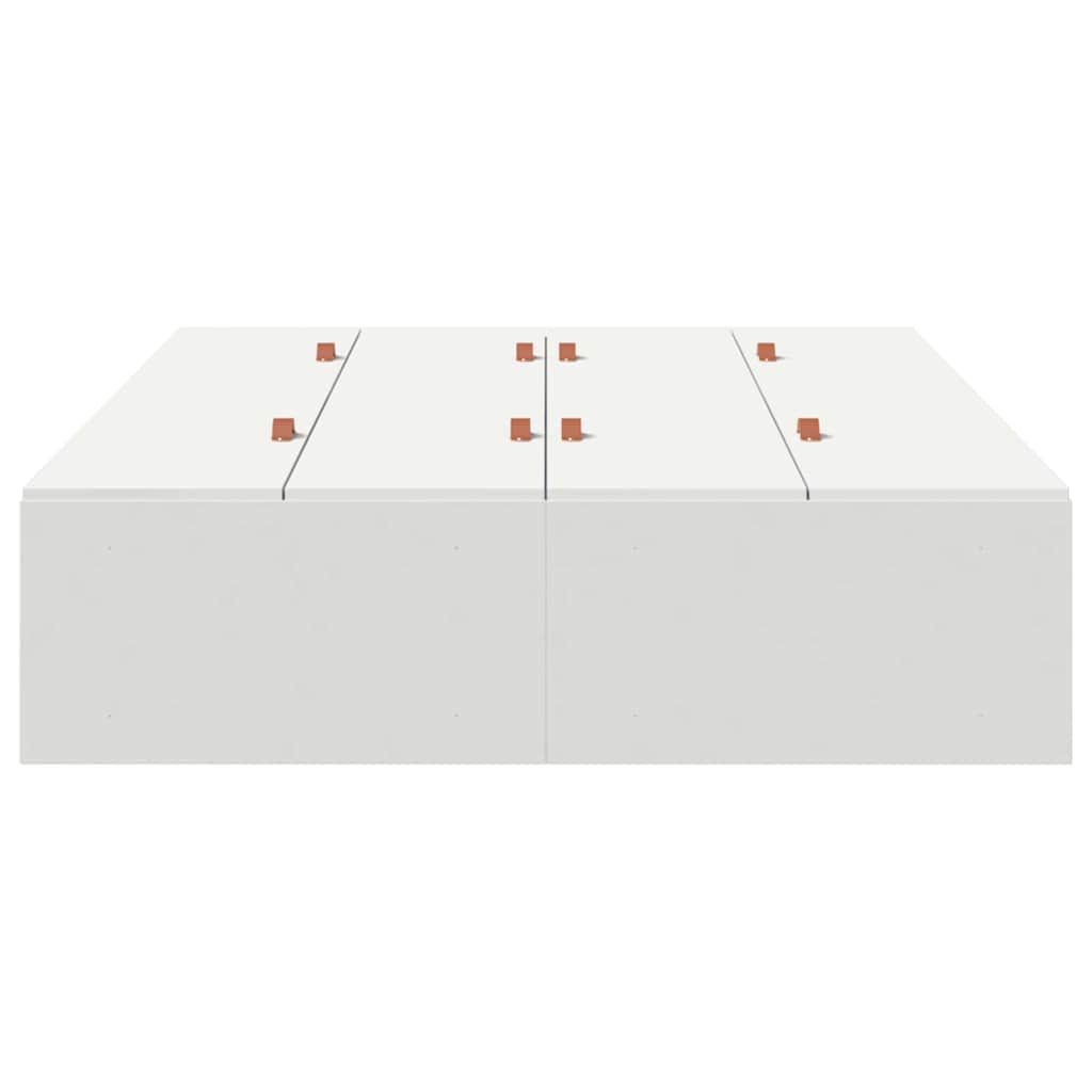 Opbergbedframe met opslag Wit 120 x 190 cm Bewerkt hout is nu te koop bij PeponiXL, paradijselijk wonen!