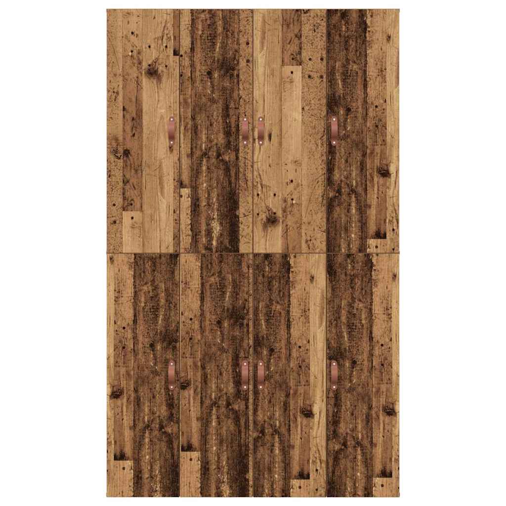 Opbergbedframe met opslag Oud Hout 120 x 190 cm Bewerkt hout is nu te koop bij PeponiXL, paradijselijk wonen!