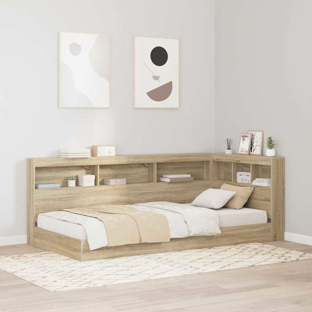 Opberghoofdbord met plank Sonoma Eiken 80 cm Bewerkt hout is nu te koop bij PeponiXL, paradijselijk wonen!