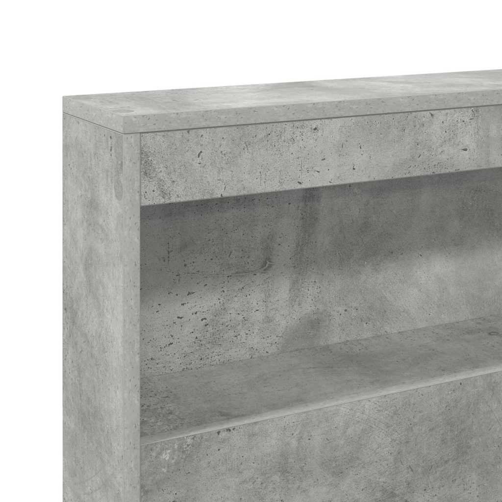 Opberghoofdbord met plank Beton Grijs 80 cm Bewerkt hout is nu te koop bij PeponiXL, paradijselijk wonen!