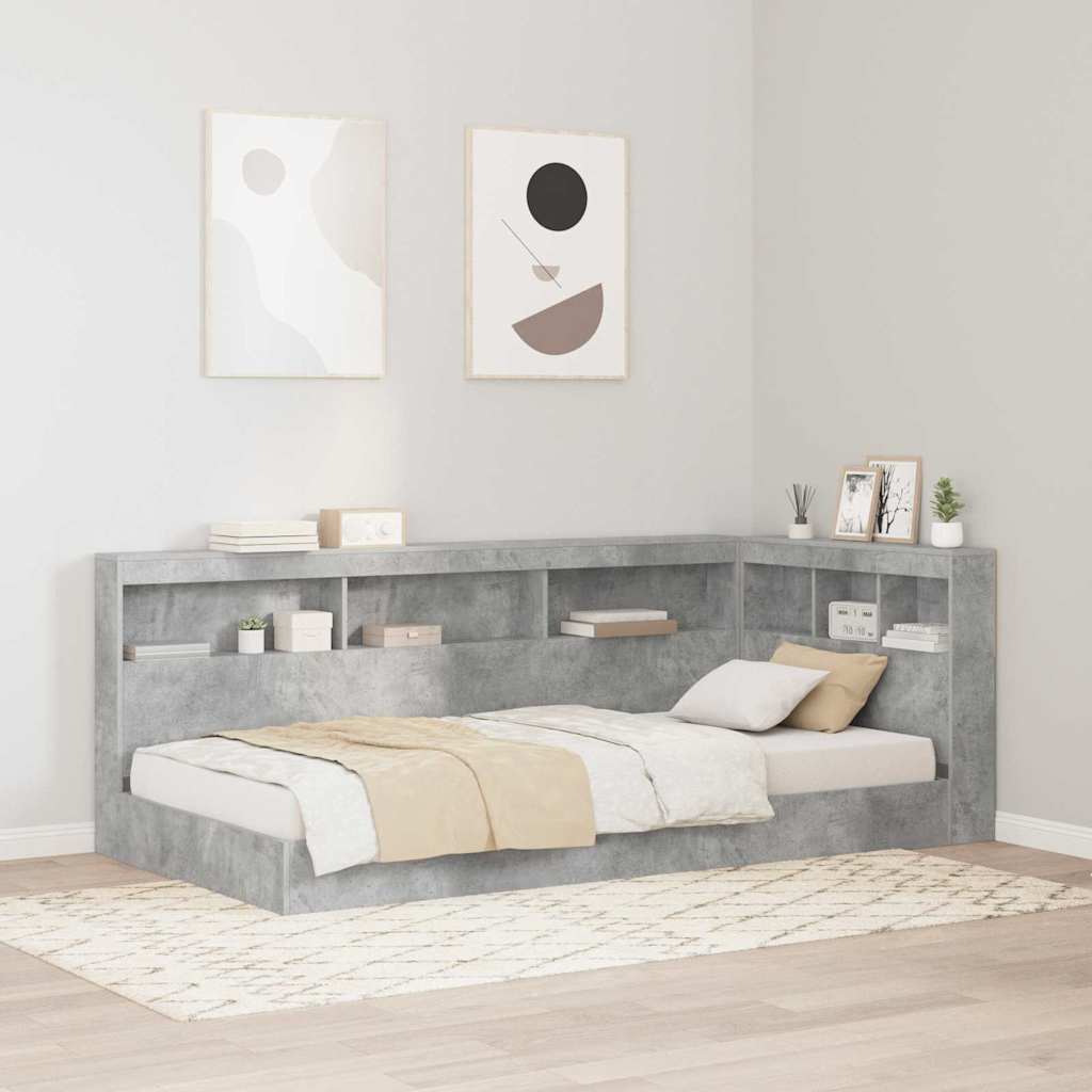 Opberghoofdbord met plank Beton Grijs 80 cm Bewerkt hout is nu te koop bij PeponiXL, paradijselijk wonen!