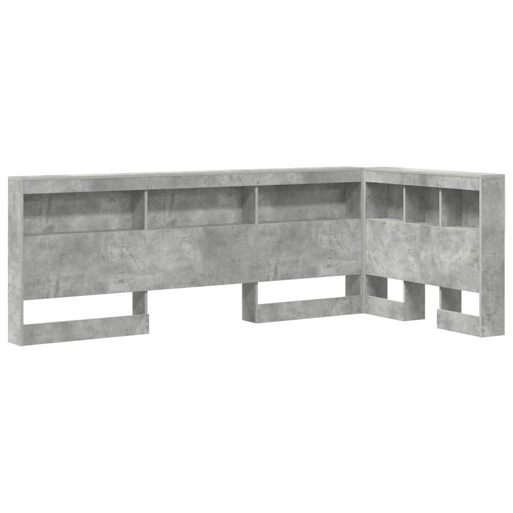 Opberghoofdbord met plank Beton Grijs 80 cm Bewerkt hout is nu te koop bij PeponiXL, paradijselijk wonen!