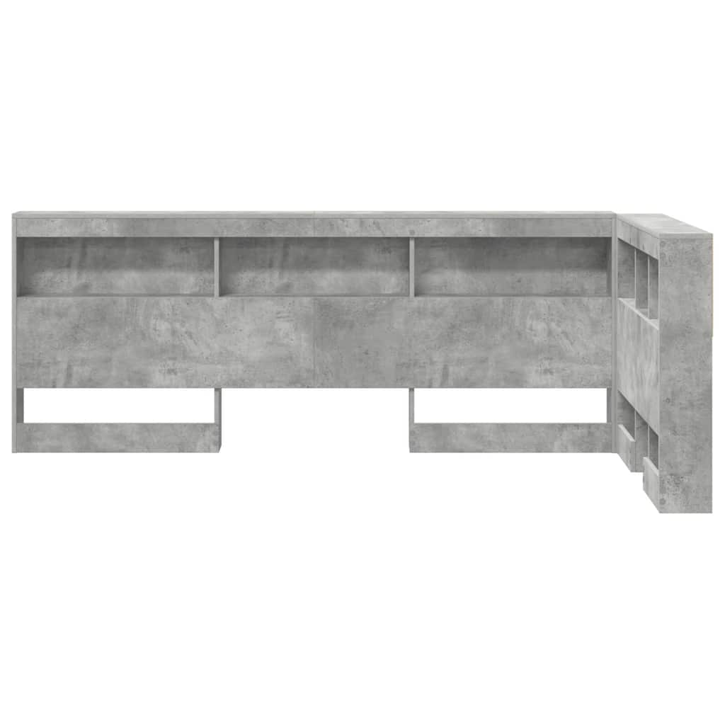 Opberghoofdbord met plank Beton Grijs 80 cm Bewerkt hout is nu te koop bij PeponiXL, paradijselijk wonen!