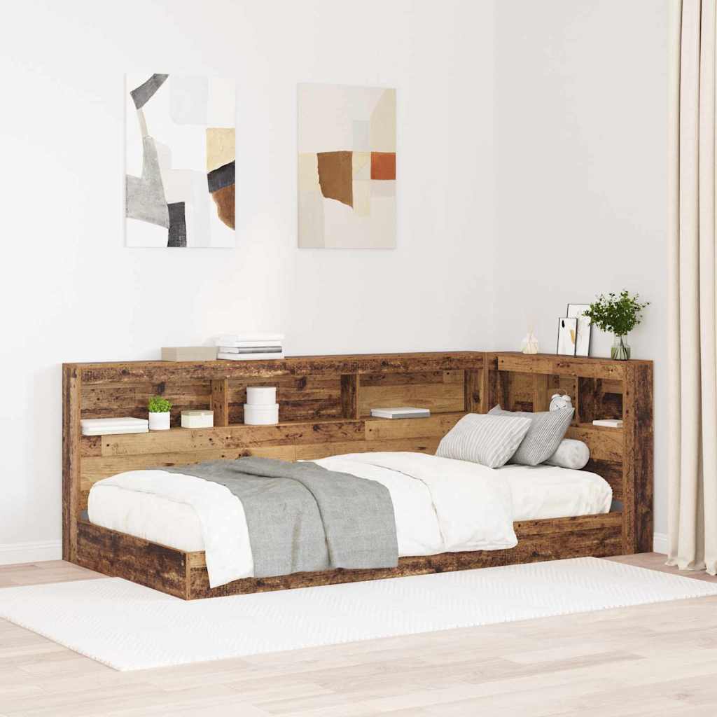 Opberghoofdbord met plank Oud Hout 80 cm Bewerkt hout is nu te koop bij PeponiXL, paradijselijk wonen!