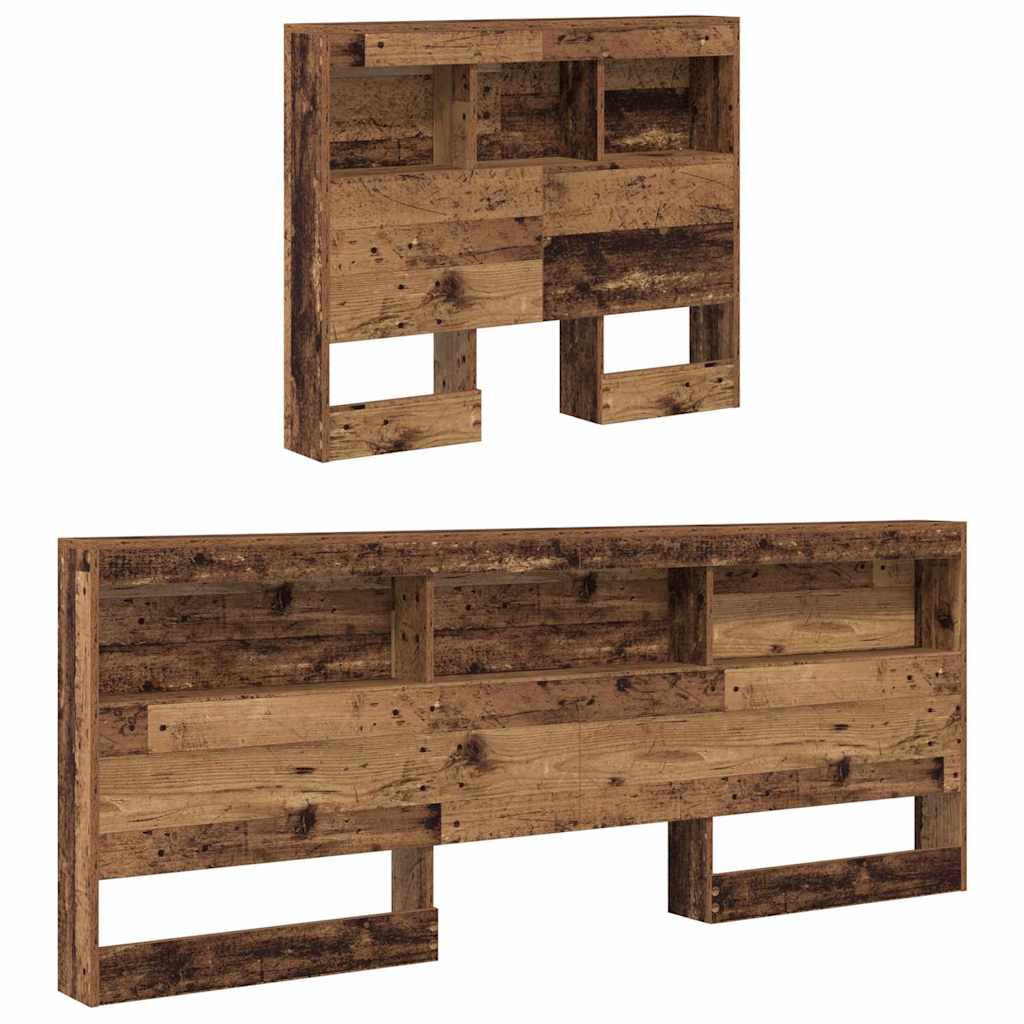 Opberghoofdbord met plank Oud Hout 80 cm Bewerkt hout is nu te koop bij PeponiXL, paradijselijk wonen!