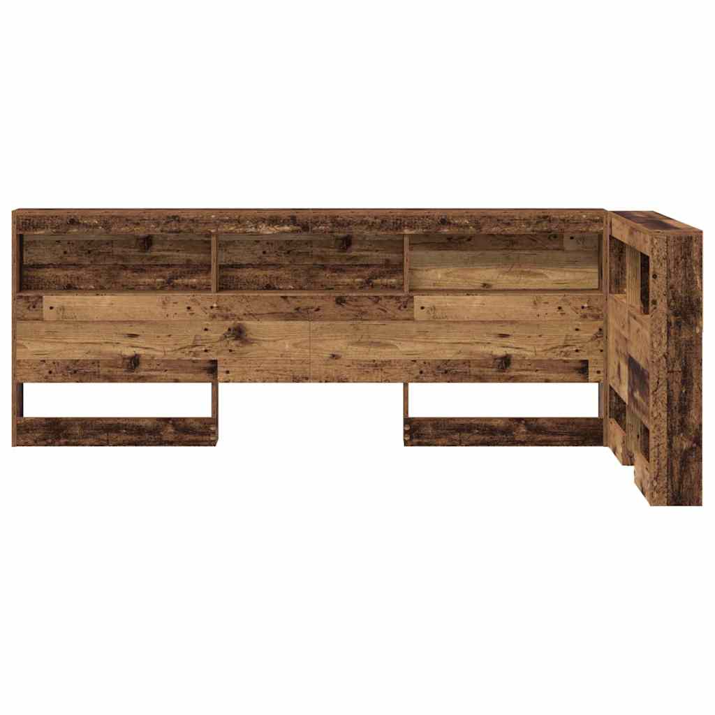 Opberghoofdbord met plank Oud Hout 80 cm Bewerkt hout is nu te koop bij PeponiXL, paradijselijk wonen!