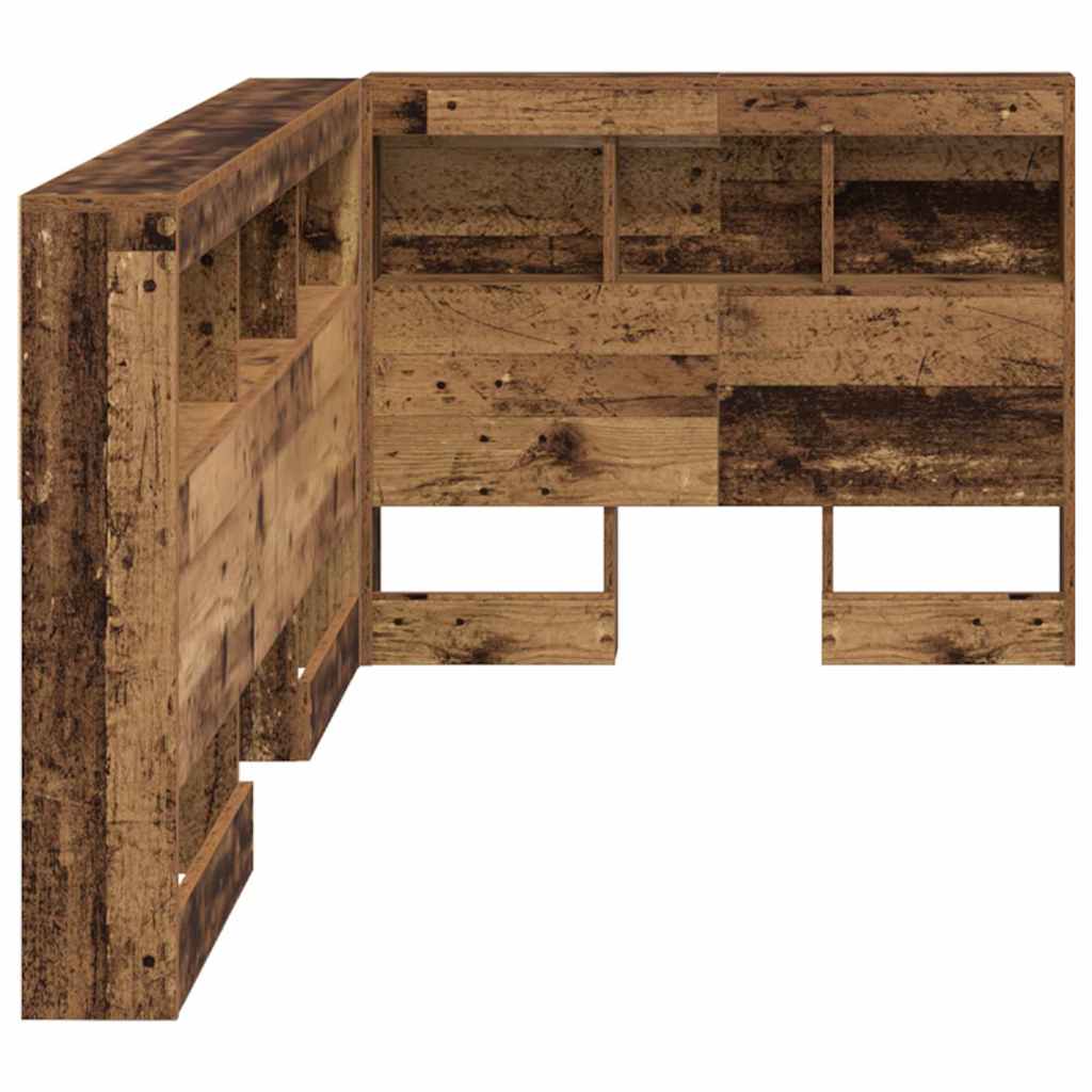 Opberghoofdbord met plank Oud Hout 80 cm Bewerkt hout is nu te koop bij PeponiXL, paradijselijk wonen!