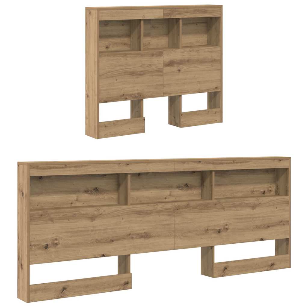 Opberghoofdbord met plank Artisan Eiken 80 cm Bewerkt hout is nu te koop bij PeponiXL, paradijselijk wonen!