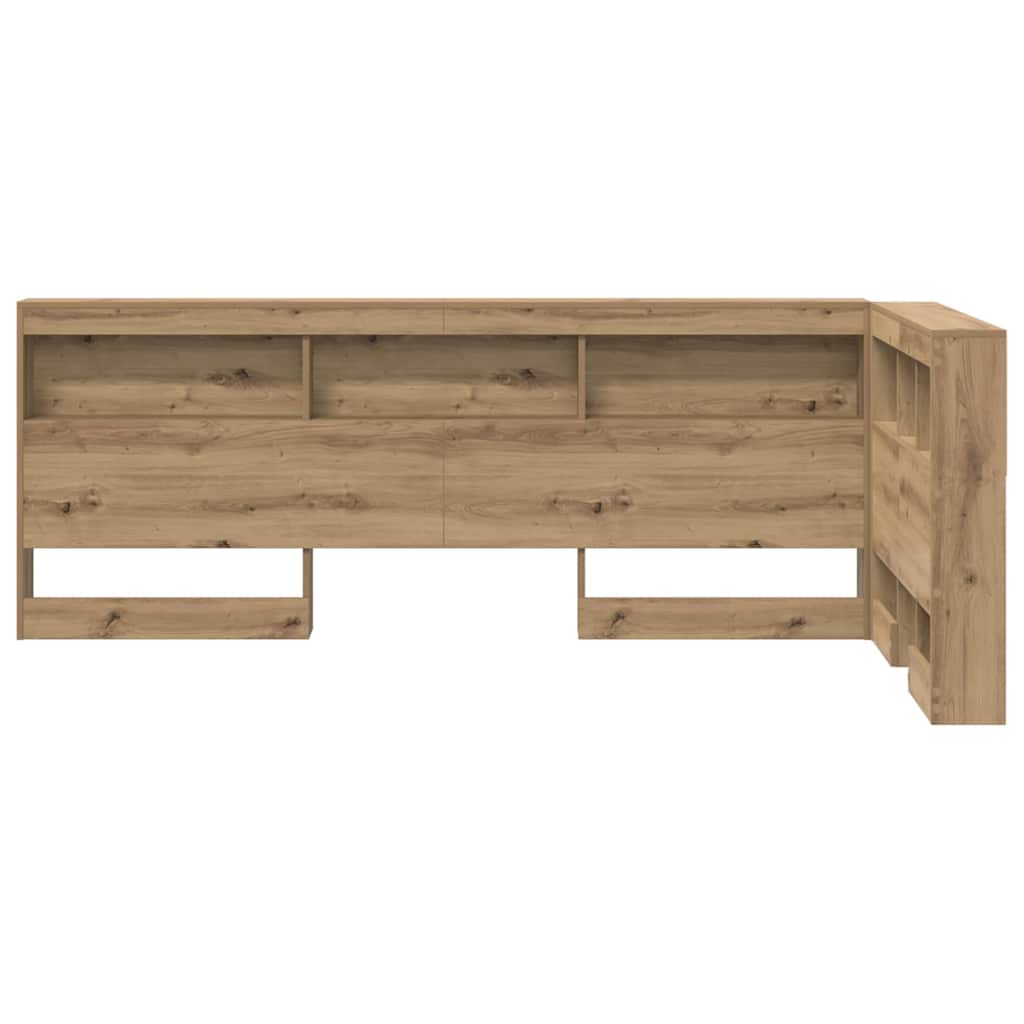 Opberghoofdbord met plank Artisan Eiken 80 cm Bewerkt hout is nu te koop bij PeponiXL, paradijselijk wonen!