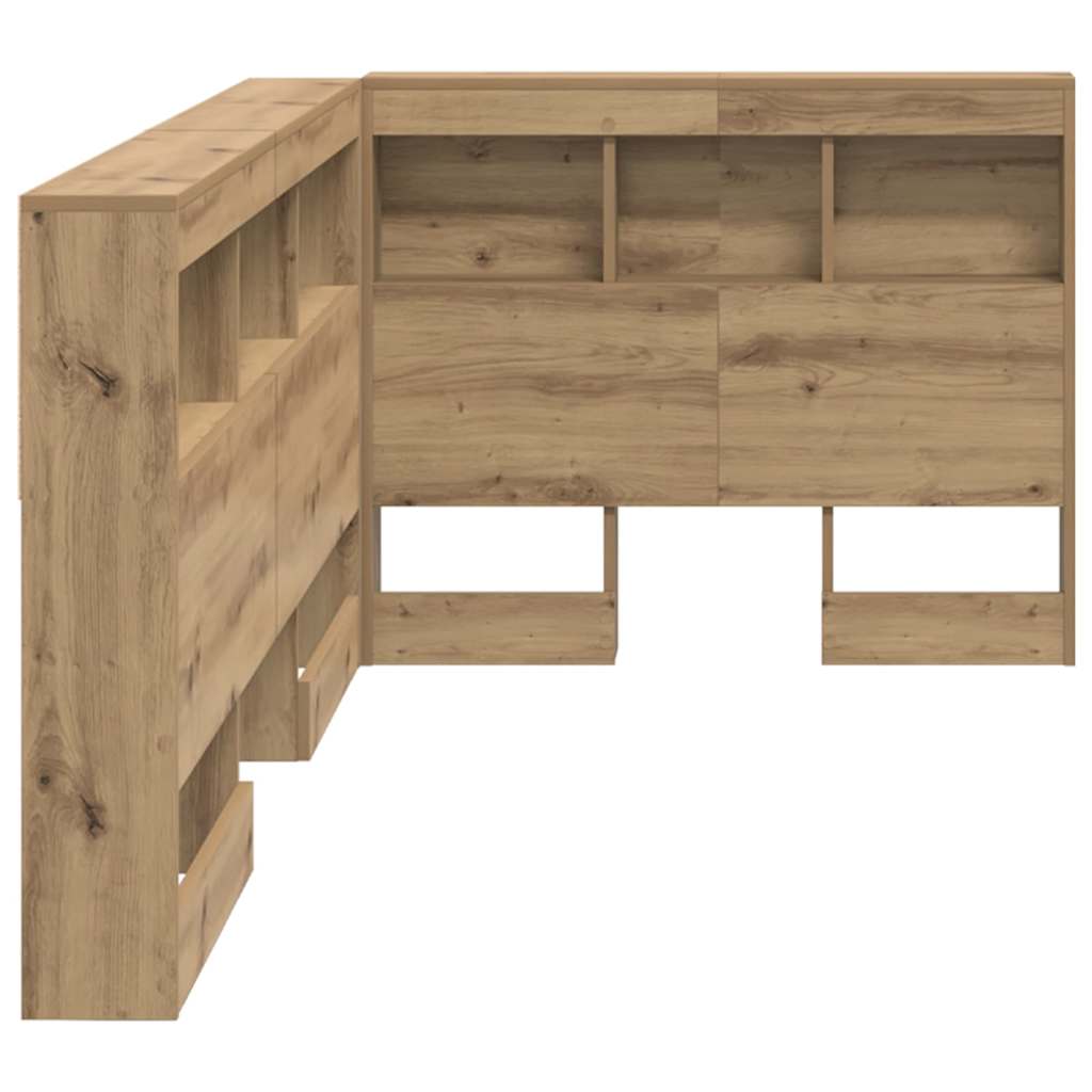 Opberghoofdbord met plank Artisan Eiken 80 cm Bewerkt hout is nu te koop bij PeponiXL, paradijselijk wonen!