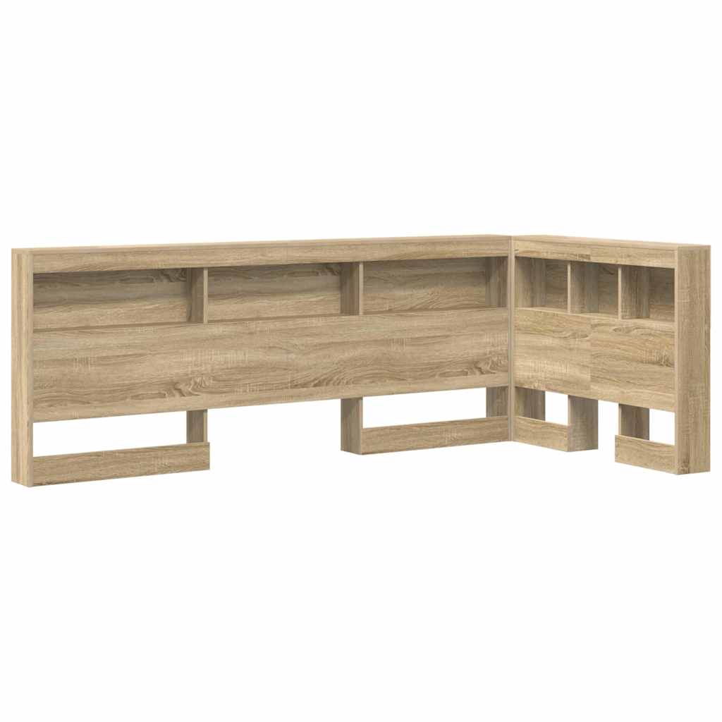 Opberghoofdbord met plank Sonoma Eiken 90 cm Bewerkt hout is nu te koop bij PeponiXL, paradijselijk wonen!